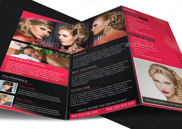 Fashion Style Hair Salon Brochure Template