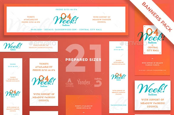 Fashion Week Event Banners Pack Template