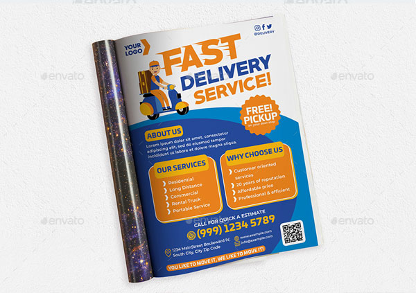 Fast Delivery Service Print Templates