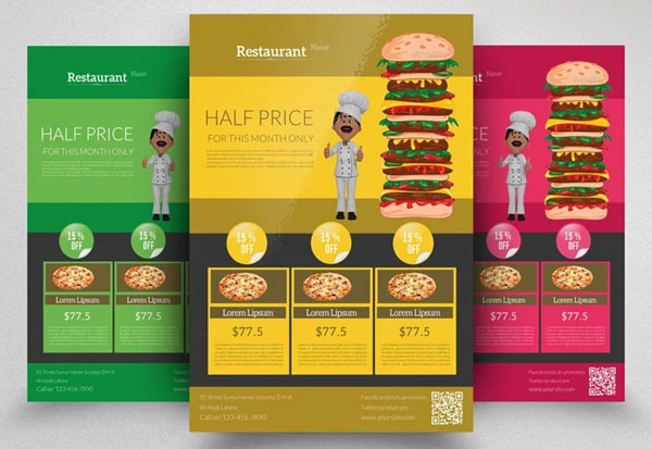 Fast Food Burger Restaurant Flyer Template