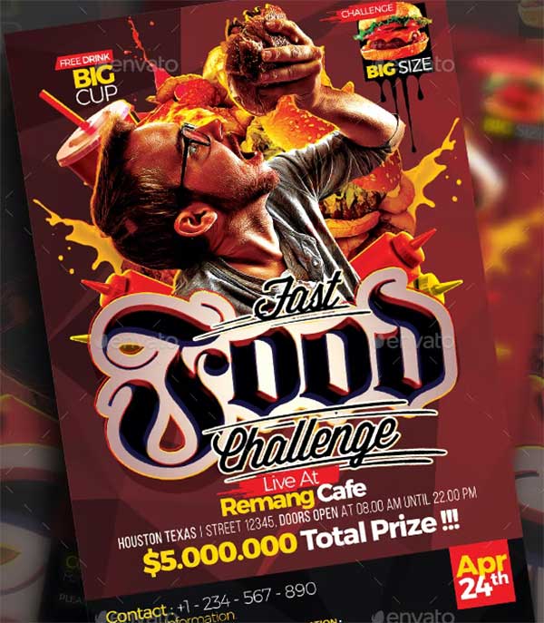 Fast Food Challenge Flyer Template