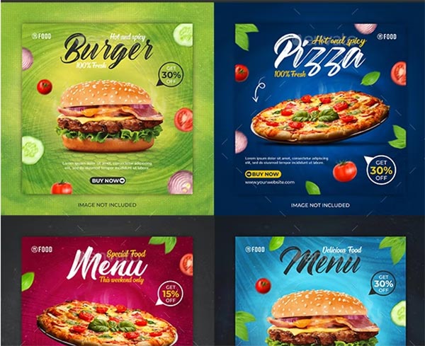 Fast Food Instagram Banners