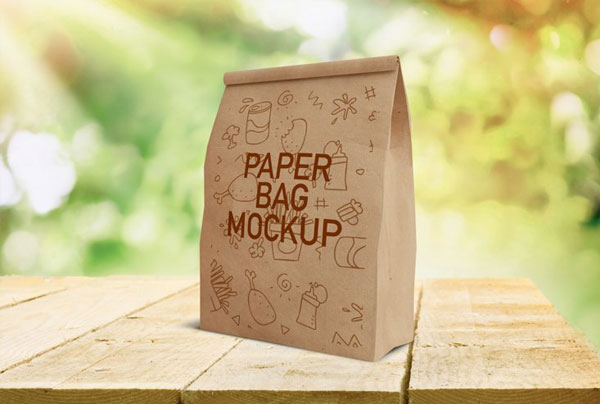 Fast Food Lunch Bag Mockup