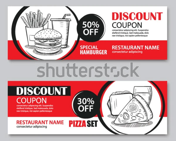 Fast Food and Drink Gift Voucher Coupon