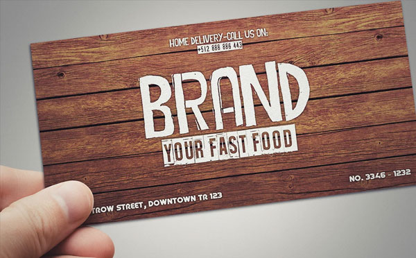 Fast food Restaurant Gift Card Template