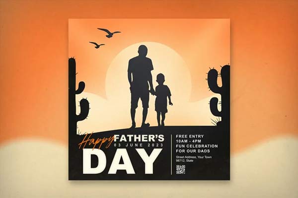 Fathers Day Event Flyer Design Template