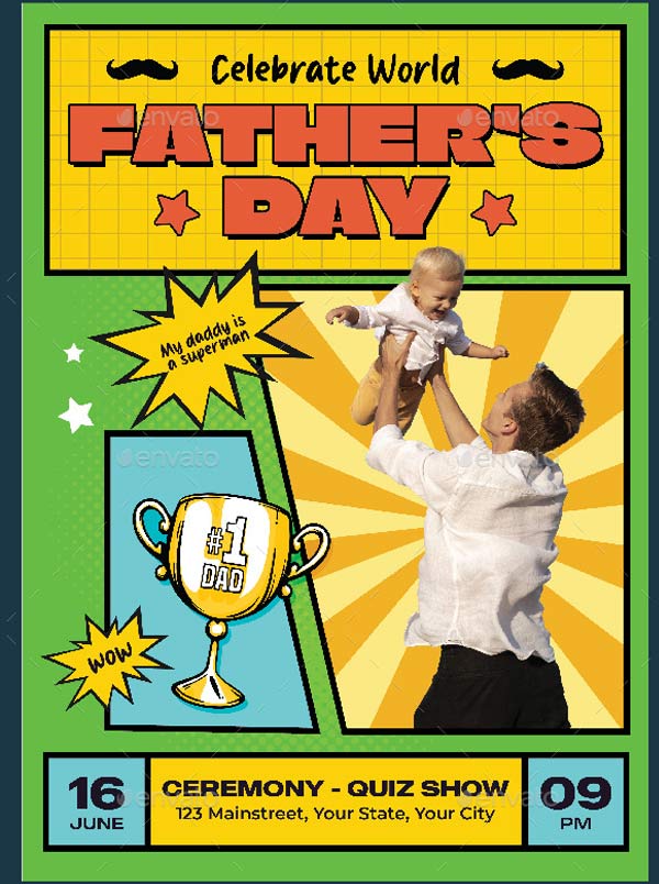 Fathers Day Flyer PSD Free Download