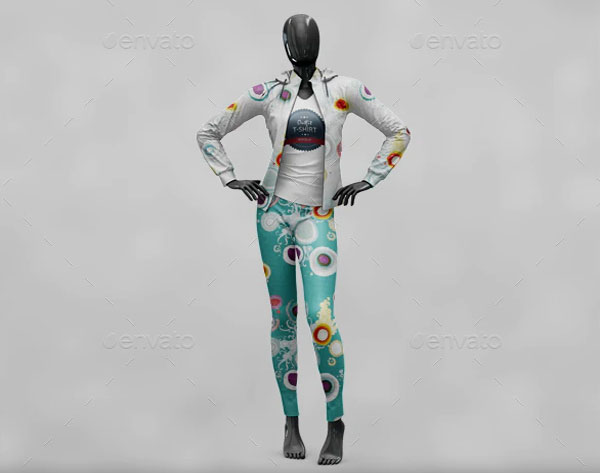 Female Sport Outfit MockUp