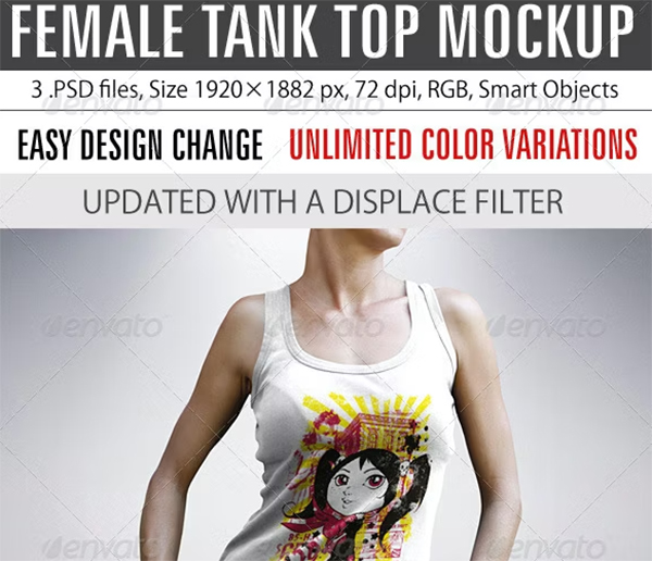 Female Tank Top Mockup