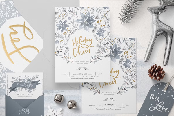 Festive Winter Holiday Watercolors Kit