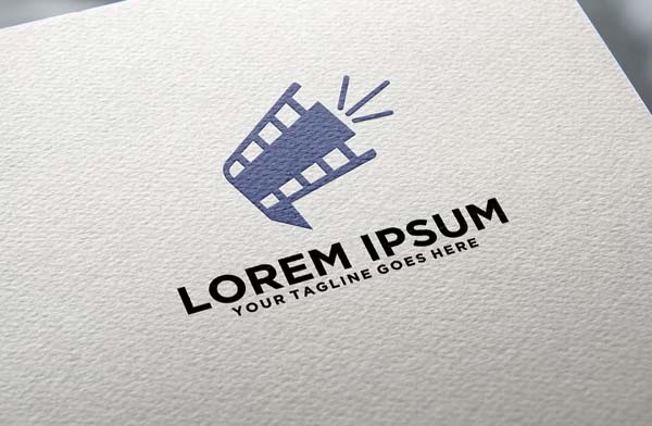 Film Logos With A Blue Background Free Vector