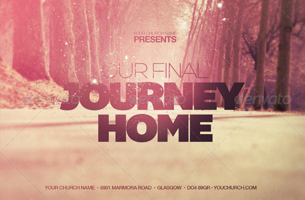 Final Journey Home Church Flyer Invite Template