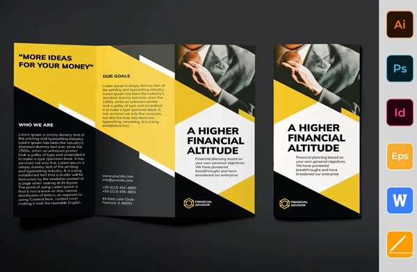 Financial Advisor Brochure Trifold