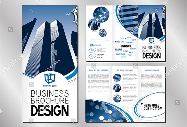 Financial Business Trifold Brochure Templates