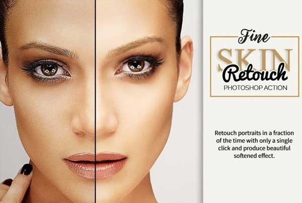 Fine Face Skin Retouch Photoshop Action