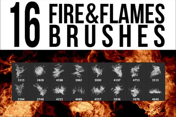 Fire & Flames Photoshop Brushes