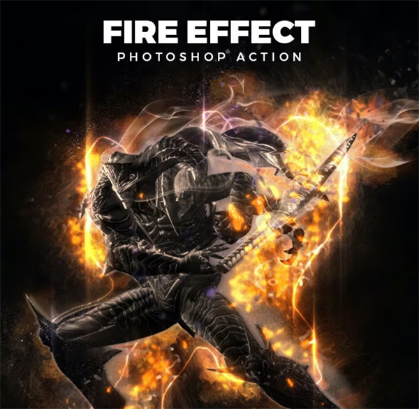 Fire Effect Photoshop Actions Design