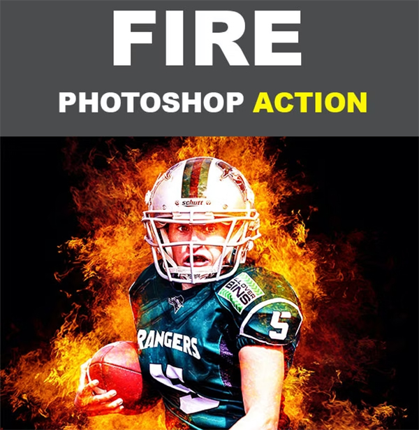 Fire Photoshop Action Templates