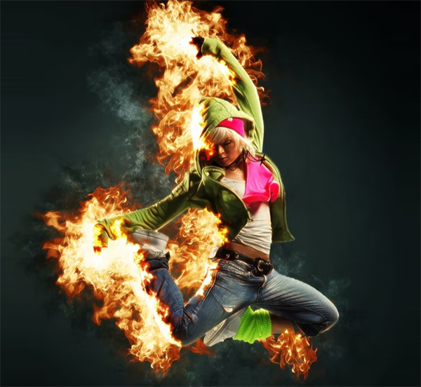 Fire and Burn Photoshop Action