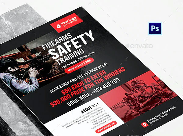 Firearms Safety Training Course Flyer Template