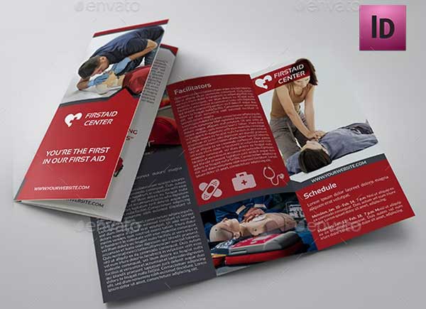 First Aid Staff Training Tri-Fold Brochure Template