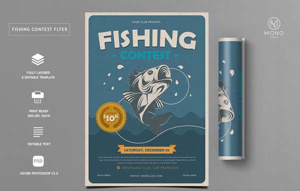 Fishing Tournament Flyer Design