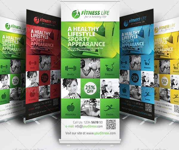 Fitness Advertising Roll Up Banner