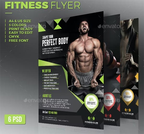 Fitness Design PSD Flyer