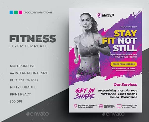 Fitness PSD Template Flyer