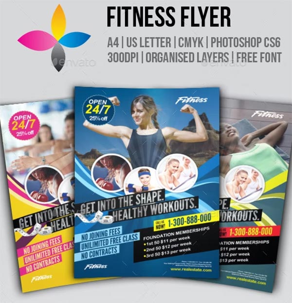 Fitness Flyer Template PSD