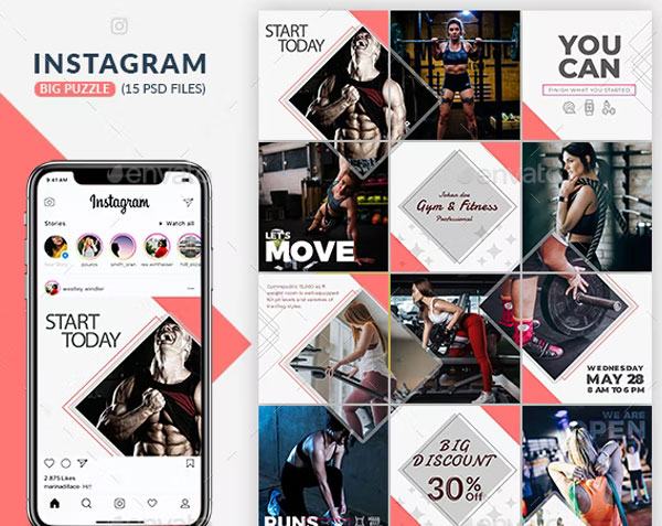 Fitness Instagram Templates