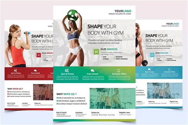 Fitness and Gym - PSD Flyer Template