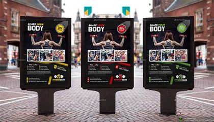 Fitness and Gym Poster Templates PSD