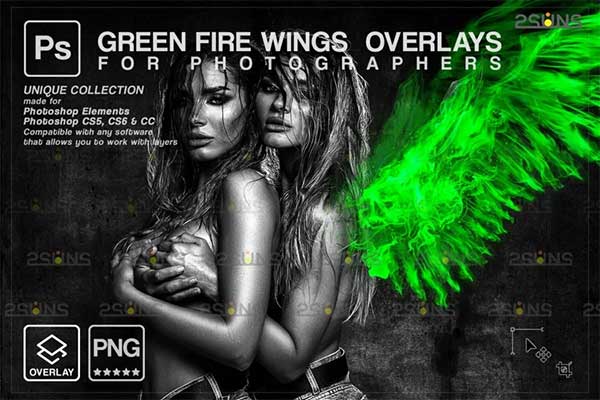 Flame Wings Photoshop Actions