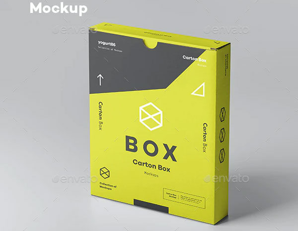 Flat Carton Box Mockup