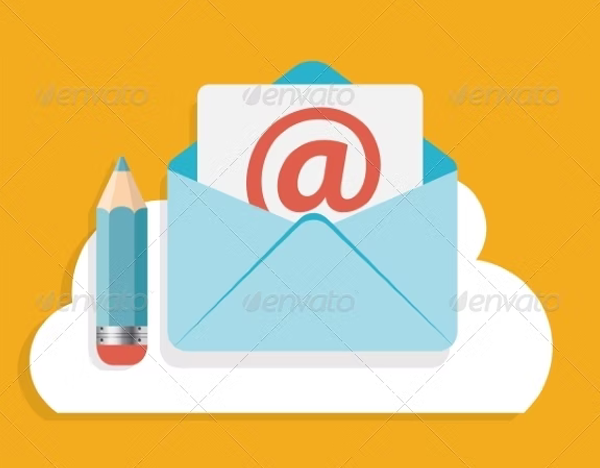 Flat Design Concept Email Vector Icon