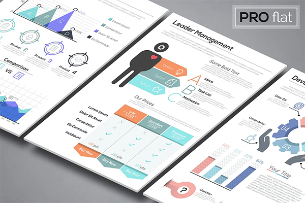 Flat Infographic Brochure Templates