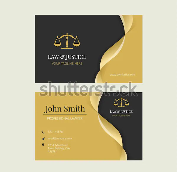 Flat Law and Justice Business Card