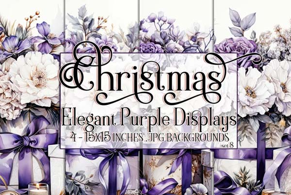Floral Christmas Background Template