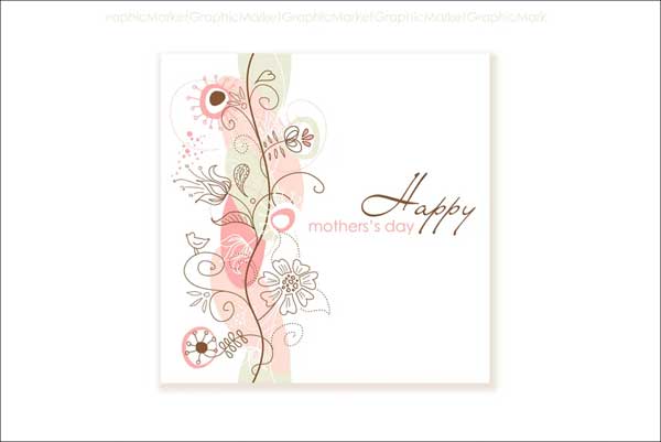 Floral Hand Drawn Mother's Day card