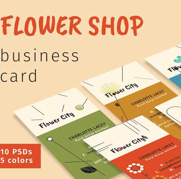 Flower Shop Business Card Templates