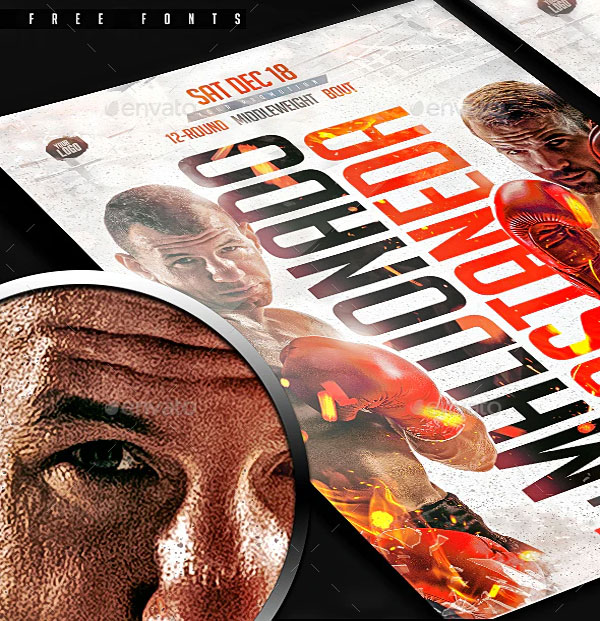 Flyer Template Boxing Event