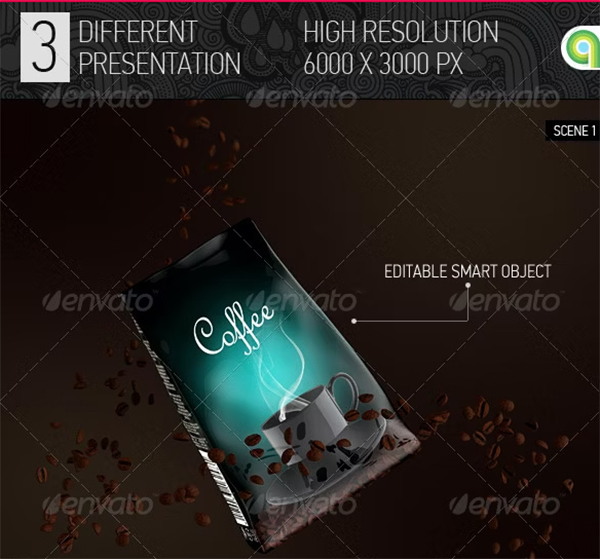 Foil Coffee Bag Mock-up