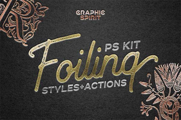 Foiling Styles and Actions Photoshop Kit