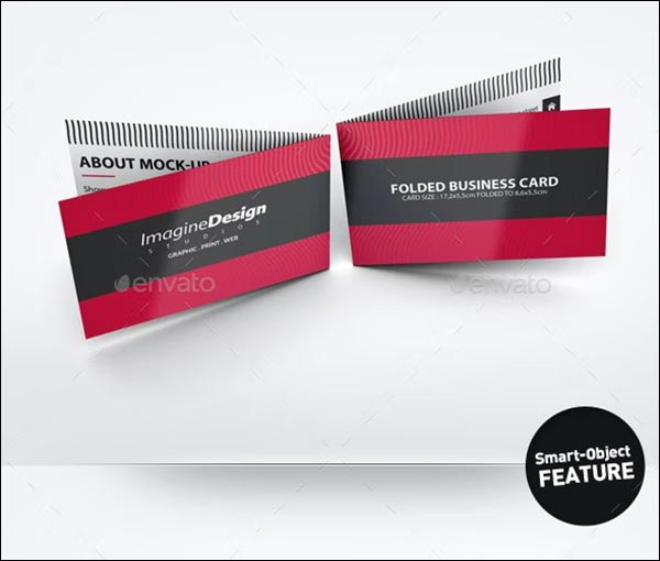 Folded Business Card Mockups