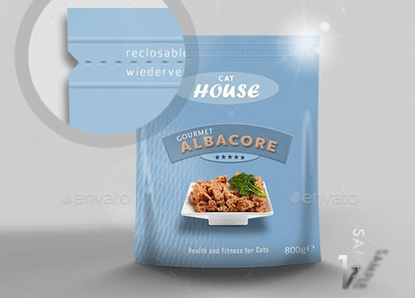 Food Bag Plastic Pouch Packaging Mockup