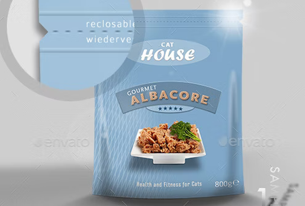 Food bag Plastic Pouch Packaging Mockup