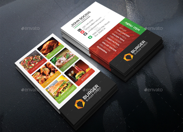 Food Business Card Templates