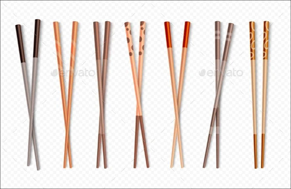 Food Chopsticks Mockup