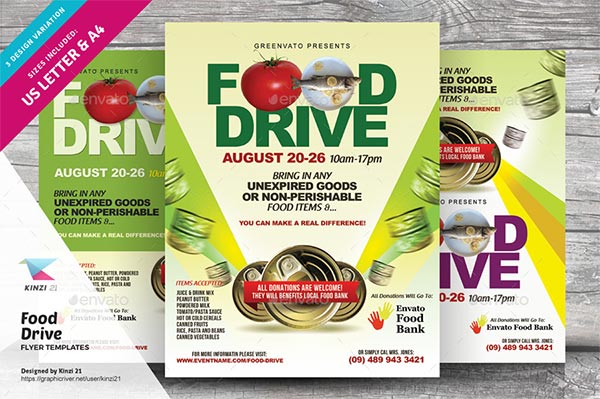 Food Drive Flyer Templates